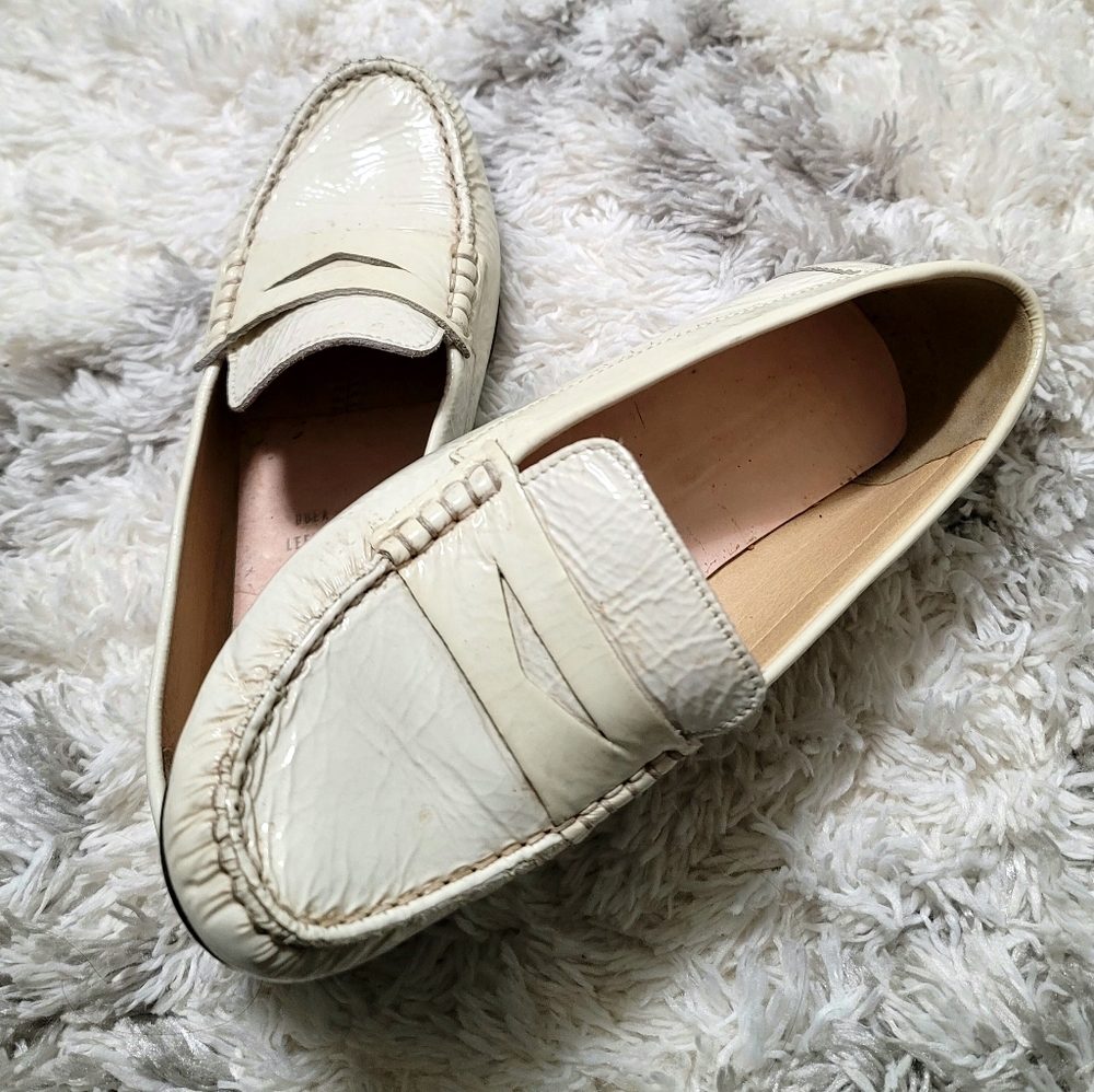 Geox Leelyan Off White Moccasins Size 37